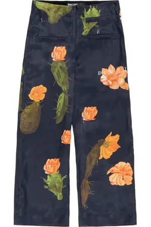 Bimba y Lola Cactus-print straight trousers