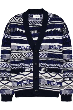 LANEUS Jacquard-knit cardigan