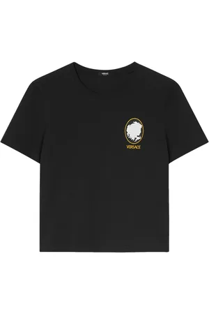 VERSACE Cameo logo-embroidered T-shirt