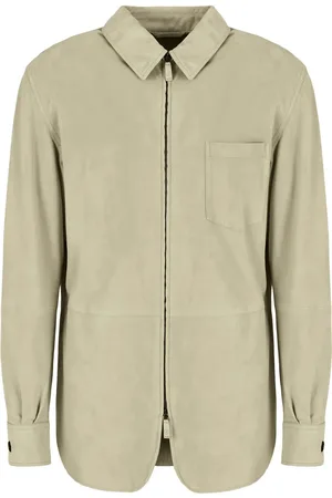 Giorgio Armani Zip-up suede jacket