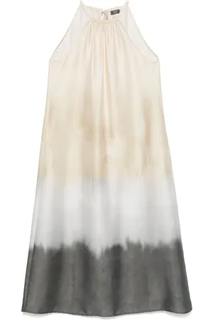 PESERICO SIGN Degradé-print twill maxi dress