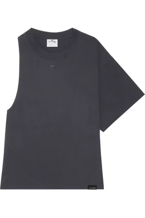 Courrèges One-sleeve scuba-jersey T-shirt