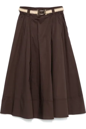 Twin-Set Belted midi skirt