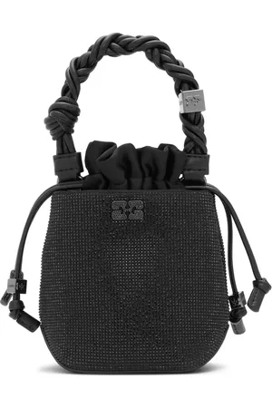 Ganni Braided-handle leather tote bag