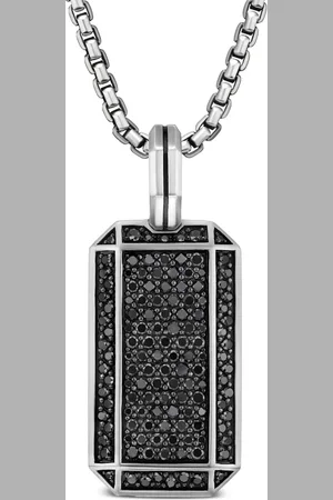 David Yurman Sterling Octagonal diamond tag (27mm)