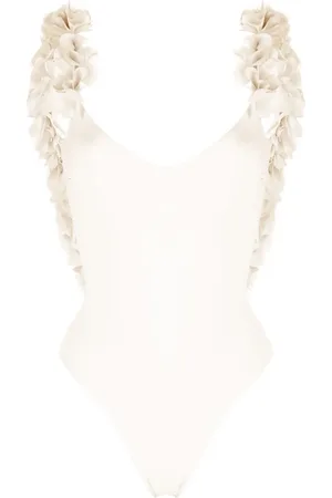 LA REVECHE Amira floral-appliqu?? swimsuit