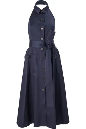 Carolina Herrera Buttoned halterneck dress