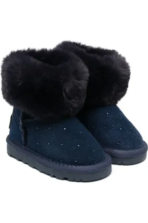 MONNALISA Shearling-detail ankle boots