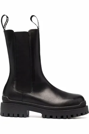 Karl Lagerfeld Chunky leather logo Chelsea boots
