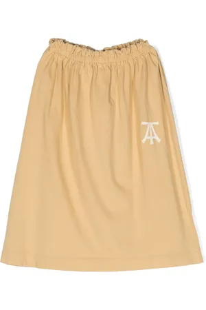 The Animals Observatory Logo-print cotton skirt