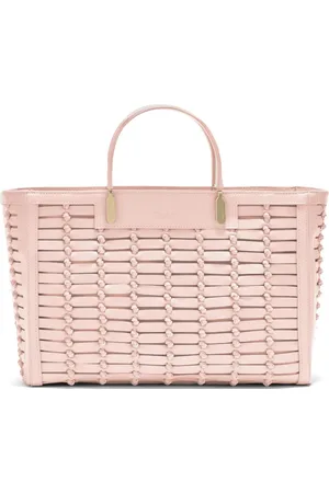 GENNY Leather blockchain-weave tote bag