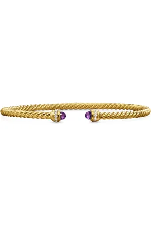 David Yurman 18kt yellow Classic Cablespira diamond bracelet (3mm)
