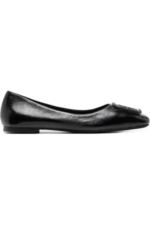 Tory Burch Gerogia Pavé leather ballerina shoes