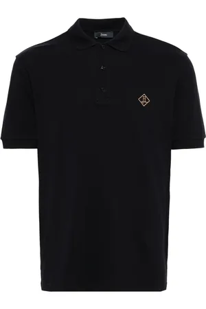 HERNO Logo-embroidered piqué polo shirt