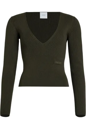 Patou V-neck ribbed sweater