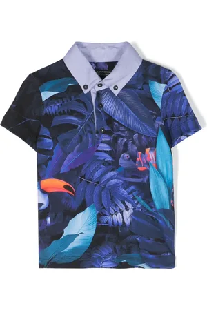 Lapin House Graphic-print piqu?? polo shirt