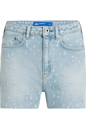 Karl Lagerfeld Boucl?? denim shorts