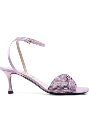 Nº21 Rhinestone-embellished bow-detail 60mm sandals