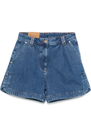 Farm Rio Pleated denim shorts