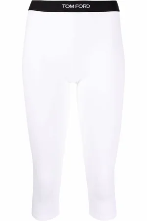 Tom Ford Cropped logo-waistband leggings