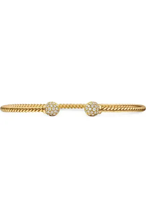 David Yurman 18kt yellow Solari Cablespira diamond bracelet (2.3mm)