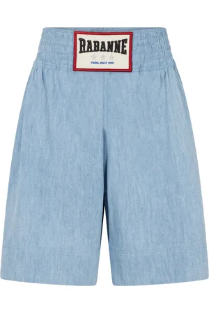 Paco rabanne Logo-appliqu?? denim shorts