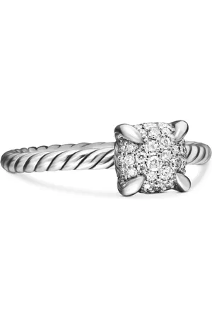 David Yurman Sterling Petite Chatelaine diamond ring