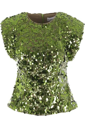 Ganni Sequin-embellished t-shirt
