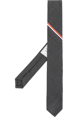 Thom Browne Classic Necktie With Seamed In Red, White And Blue Selvedge (26cm) In Super 120’s Twill