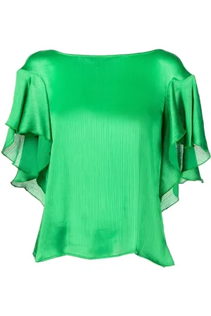 Paule Ka Ruffle-detail backless blouse