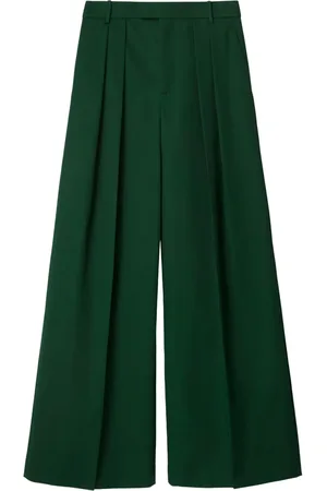 Burberry Pleated cotton trousers