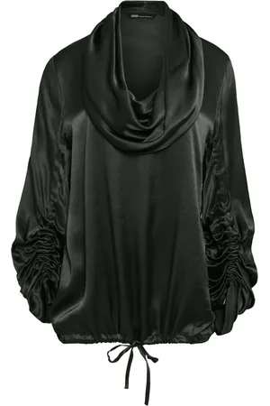 Uma Raquel Davidowicz Draped-collar drawstring blouse