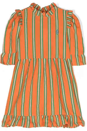 The Animals Observatory Tortoise Kids linen-blend dress