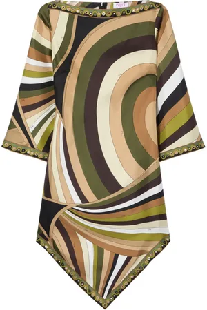 Puccini Iride-print silk dress