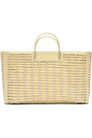 GENNY Leather blockchain-weave tote bag