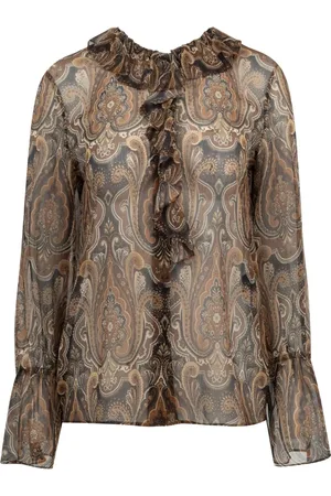 NILI LOTAN Cecily ruffle-detail paisley-print blouse