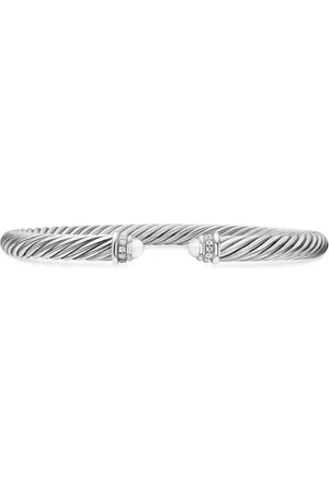 David Yurman Sterling Classic Cable diamond bracelet (5mm)