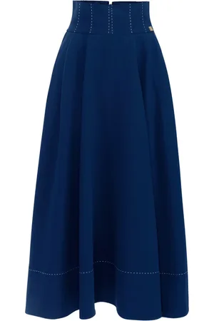 Elisabetta Franchi Crêpe flared skirt