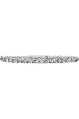 David Yurman 18kt white gold Pav??flex bracelet (3.5mm)