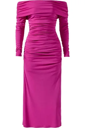 Carolina Herrera Ruched-detailing midi dress