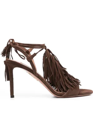 Aquazzura 85mm fringed sandals