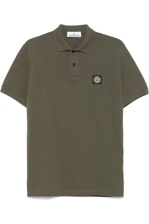 Stone Island Piqu??-weave polo shirt