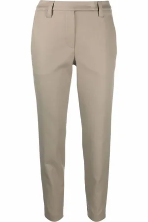 Brunello Cucinelli Elasticated-waist cropper trousers