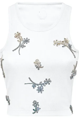 Philipp Plein Flowers tank top