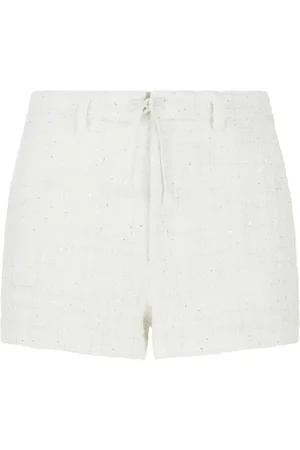 GCDS Sequin-embellished tweed shorts