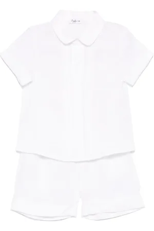 Il gufo Linen shirt and shorts set