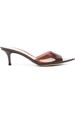 Gianvito Rossi Elle 55mm transparent-strap mules