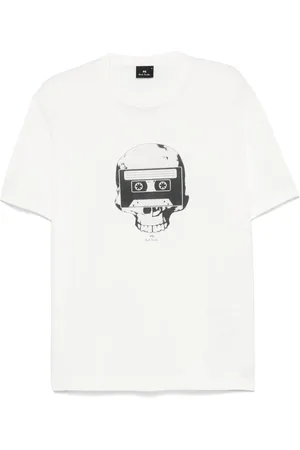 Paul Smith Skull-tape-print T-shirt