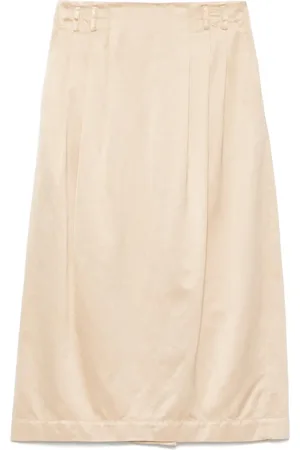 PESERICO SIGN Satin midi skirt