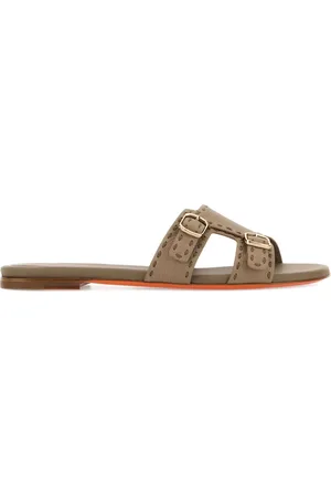 santoni Leather Didi slippers